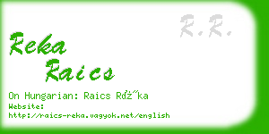 reka raics business card